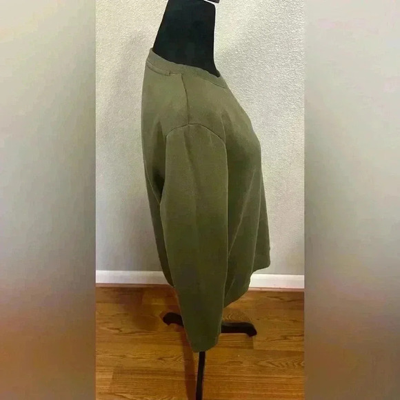 Tommy Hilfiger Sweatshirt Men's Size Large Green Crew Neck Long Sleeve - Picture 3 of 5